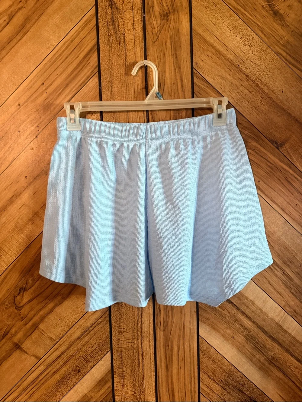 Free People Beach Womens S Light Blue Carter Textured Sweater Knit Shorts - Picture 5 of 8